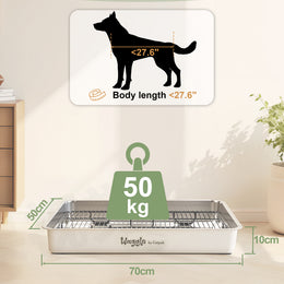 Waggle Steel Dog Toilet | Stainless steel base | Antibacterial and deodorizing